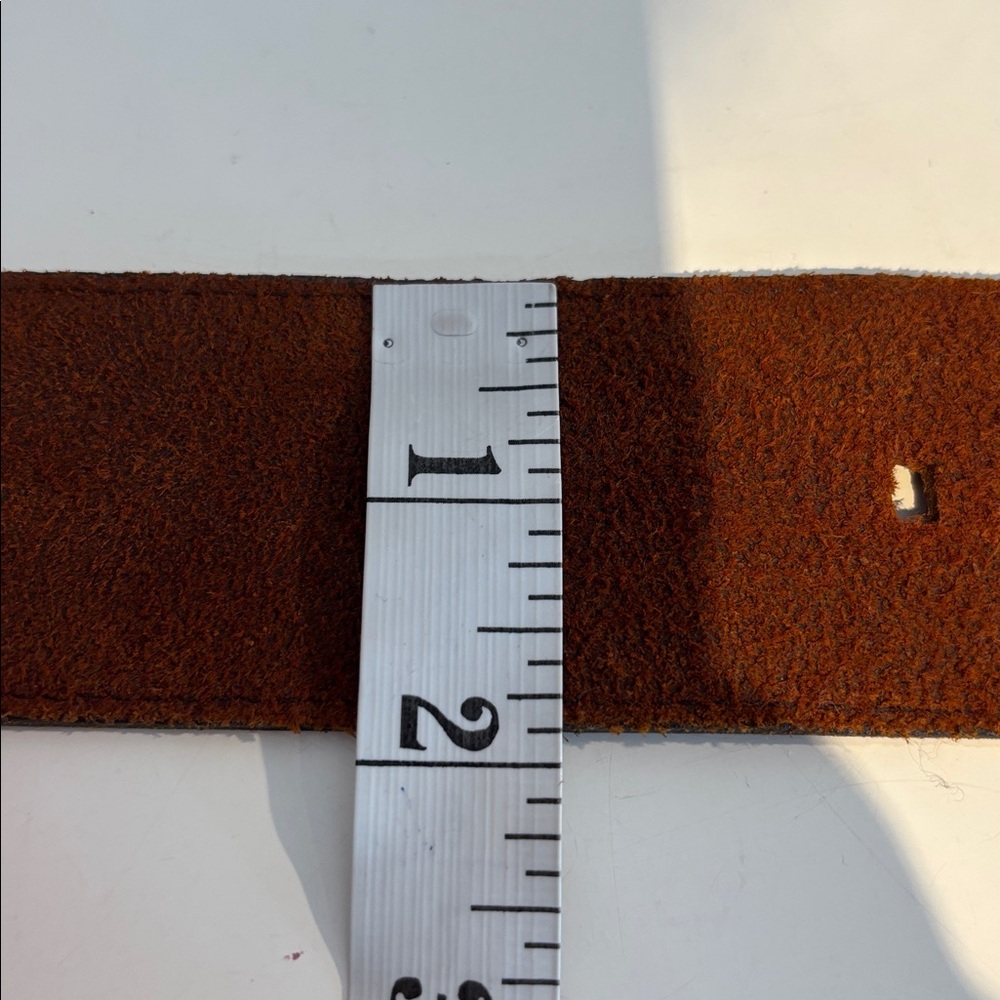 Vintage Bretton’s brown asymmetrical leather belt size small - Picture 15 of 15